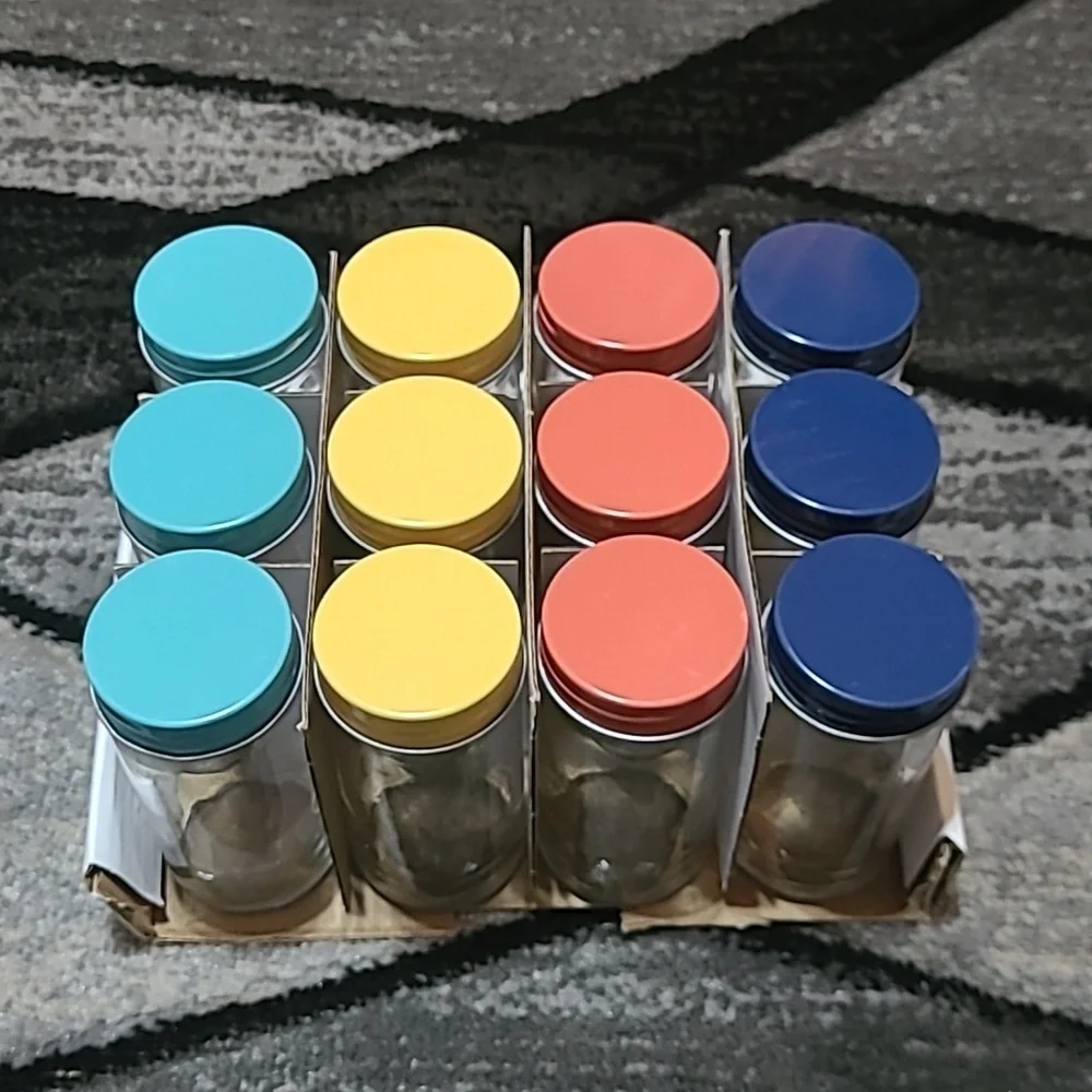 NWOT OLD EAST MINI CANISTERS SET 12 - 2 OZ MULTI COLORS PRICE FIRM